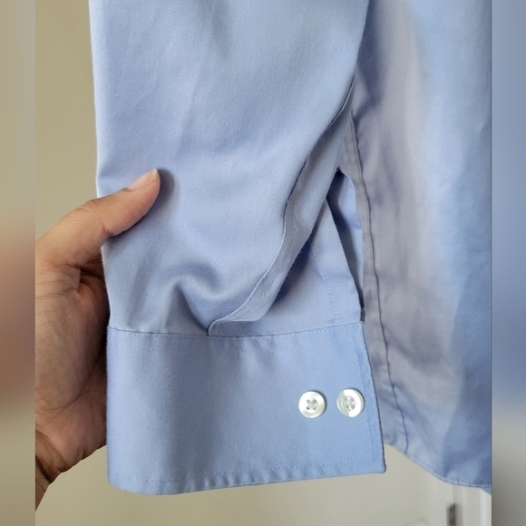 Michael Kors Regular Fit Long Sleeve Button Down Light Blue Shirt Size- 17.5 - Picture 4 of 9